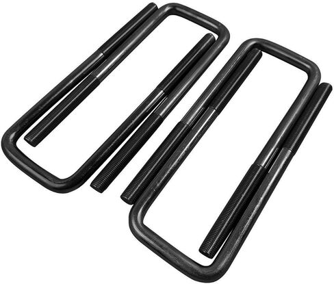Black Square U-Bolts 2.5" Wide Leaf Springs 8.75" Long w/Hardware for 1988-2019 Chevy Silverado GMC Sierra 1500 in Saudi Arabia