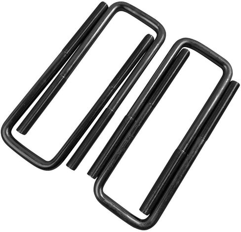 Black Square U-Bolts 2.5" Wide Leaf Springs 8.75" Long w/Hardware for 1988-2019 Chevy Silverado GMC Sierra 1500 in Saudi Arabia
