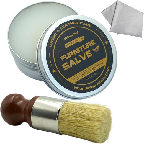 Furniture Salve for Leather - Polisher, Moisturizer, and Restorer for Couches and Furniture，Repair Salve 5.3OZ with Brush and Towel in Saudi Arabia