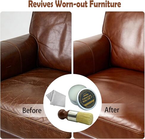 Furniture Salve for Leather - Polisher, Moisturizer, and Restorer for Couches and Furniture，Repair Salve 5.3OZ with Brush and Towel in Saudi Arabia