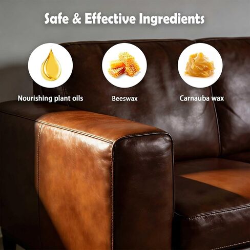Furniture Salve for Leather - Polisher, Moisturizer, and Restorer for Couches and Furniture，Repair Salve 5.3OZ with Brush and Towel in Saudi Arabia