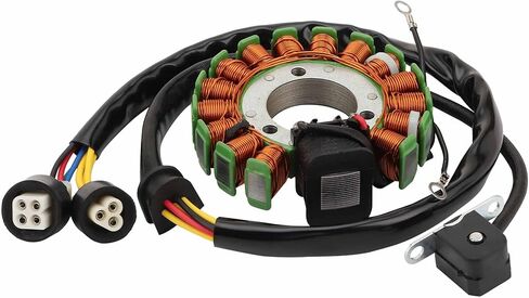 GOOFIT 16 لفائف 7 سلك مولد مغناطيسي الجزء الثابت ملف الإشعال لاستبدال YFM225 YFM250 Moto-4 1986 1987 1988 1989 1990 1991 OEM:59V-85510-20 in Kuwait