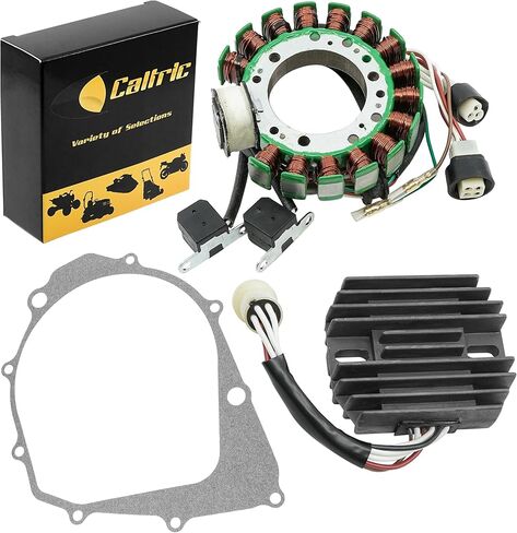 Caltric Stator and Regulator Rectifier with Gasket Compatible With Yamaha Big Bear 350 Yfm350Fw 4X4 1987-1989 in Kuwait
