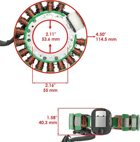 Caltric Stator and Regulator Rectifier with Gasket Compatible With Yamaha Big Bear 350 Yfm350Fw 4X4 1987-1989 in Kuwait