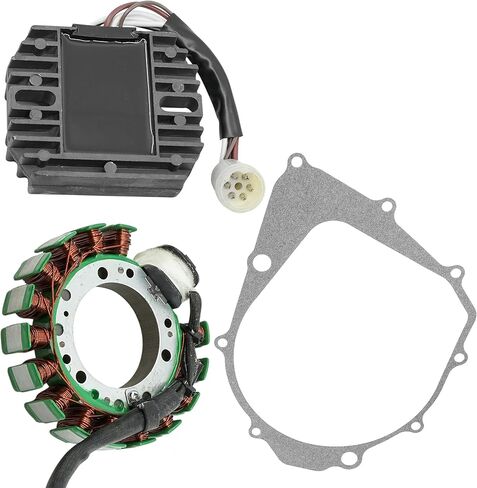 Caltric Stator and Regulator Rectifier with Gasket Compatible With Yamaha Big Bear 350 Yfm350Fw 4X4 1987-1989 in Kuwait