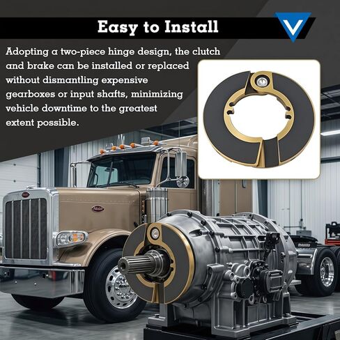 SCB200 Clutch Brake, 2 Piece Hinged Brake, For Heavy-Duty Transmissions, Inner diameter 2" Thickness 0.38", Durable Steel Construction, Replace 85541/BCH200H/G2015830 in Saudi Arabia