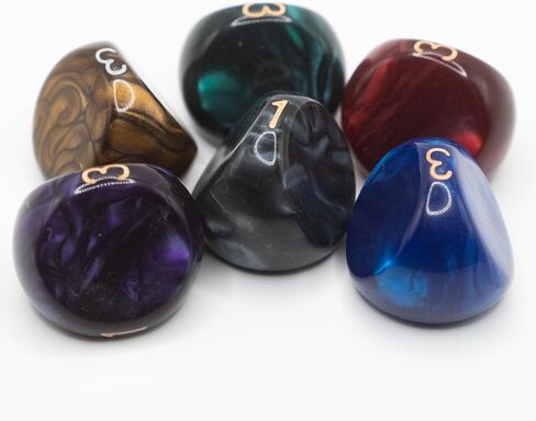 Pack of 6 x D3 (3-Sided) Acrylic Dice | Sir GameAlot | 6 Great for Dungeons and Dragons, Warhammer and Other RPG and Board Games in Saudi Arabia