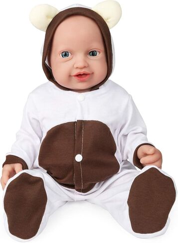 Vollence 14 inch Silicone Baby Dolls Girl Weighted 4 lb,[NOT Vinyl],Silicone Full Body Reborn Lifelike Real Life Realistic Newborn Soft Babies with Feeding Accessories & Gift Box for Kids Age 3+ in Kuwait