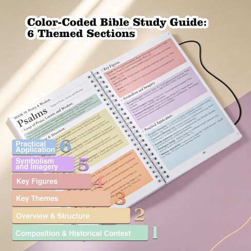 66 Books Bible Study Guide for Women Men Teen Beginner,A5 Bible Study Guides Notebook Supplies with Bookmark & Sticky Notes,Daily Devotional & Scripture Learning Tool,Baptisms Religious Christian Gift in Kuwait