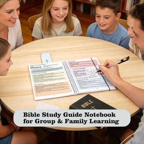 66 Books Bible Study Guide for Women Men Teen Beginner,A5 Bible Study Guides Notebook Supplies with Bookmark & Sticky Notes,Daily Devotional & Scripture Learning Tool,Baptisms Religious Christian Gift in Kuwait