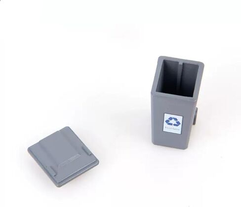5pcs HO Scale 1:87 Miniature Trash Can Model ABS Plastic Ashbin for Model Train Layout in Saudi Arabia