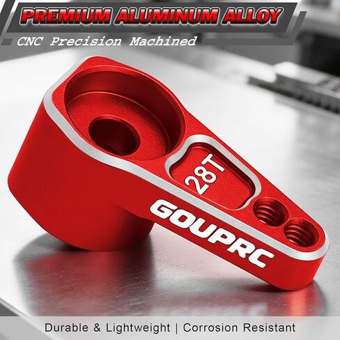 GOUPRC 28T Aluminum RC Servo Horn for SCX30 Axial 1/30 RC Crawler, CNC Machined Steering Metal Servo Horn Upgrades in Kuwait