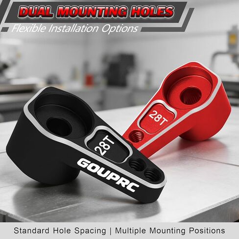 GOUPRC 28T Aluminum RC Servo Horn for SCX30 Axial 1/30 RC Crawler, CNC Machined Steering Metal Servo Horn Upgrades in Kuwait