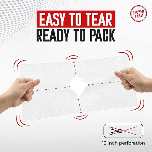 Tapsi Bubble Cushioning Wrap, 12 Inch x 72 Feet, 2 Rolls, Perforated Every 12", Premium Quality Moving and Shipping Supplies, Made in USA in Saudi Arabia