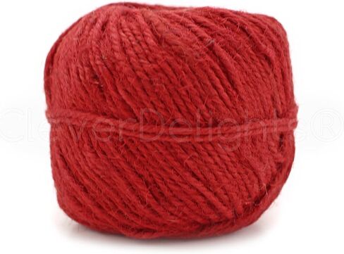 CleverDelights Red White and Navy Jute Twine Combo Pack - 150 Yards - 2mm Diameter - Jute Twine in Kuwait