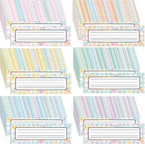 AmazingSpark Desk Name Tags for Classroom 9 x 3 Inch Pastel Gingham Apple Bow Desk Name Plate Locker Tags for Student Teacher Classroom Kindergarten Preschool 1st, 2nd and 3rd Grade(Pastel Gingham) in Kuwait