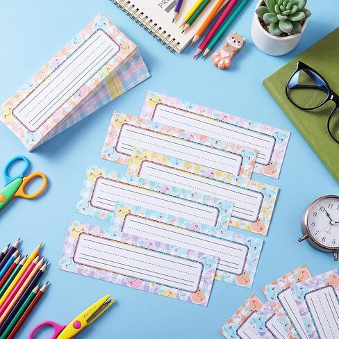 AmazingSpark Desk Name Tags for Classroom 9 x 3 Inch Pastel Gingham Apple Bow Desk Name Plate Locker Tags for Student Teacher Classroom Kindergarten Preschool 1st, 2nd and 3rd Grade(Pastel Gingham) in Kuwait