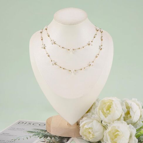 UMAOKANG 9.8 Feet Gold Plated Stainless Steel Chain for Jewelry Making White Shell Star Bohemia Jewelry DIY Supplies in Kuwait