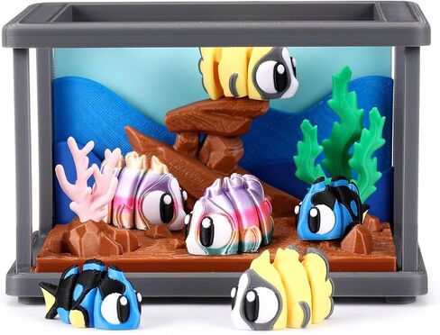 Honoson 6 Pcs 3D Printed Bees with Beehive Honeycomb 3D Printed Little Animals Figurines Articulated Flexible Fidget for Home Office Desk Decor Autism Stress Relief Fidget for Adult in Kuwait