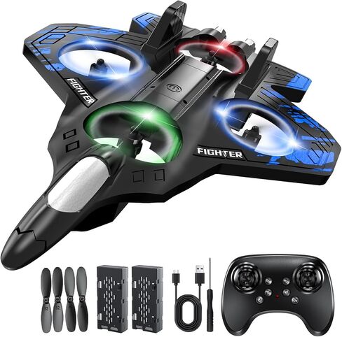 Foam Remote Control Airplanes, RC Planes with Light, RC Airplane Fighter Jet for Kids Adults 8-16, 360° Flip, Stunt Roll, Drones for Kids 8-12, Airplane Toy Gifts for Kids Boys(Azure Blue) in Saudi Arabia