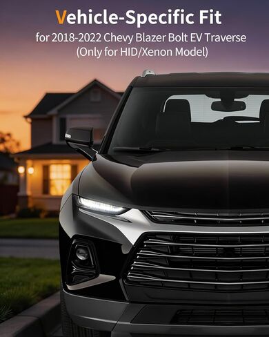 D3S HID Headlight Bulb for 2017-2021 Chevrolet Bolt EV & 2018-2022 Traverse Blazer & 2015-2020 Tahoe Suburban HD SSV PPV LS LT, 6000K Cool White, Replace OEM 4300K 35W D3S Xenon, Pack of 2 in Saudi Arabia