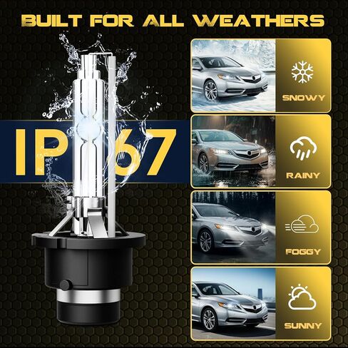 EASY EAGLE D2S HID Headlight Bulb Fit for Acura TL TSX 2004-2015 Low Beam Xenon 6000K Cool White 35W, 2 Packs in Saudi Arabia
