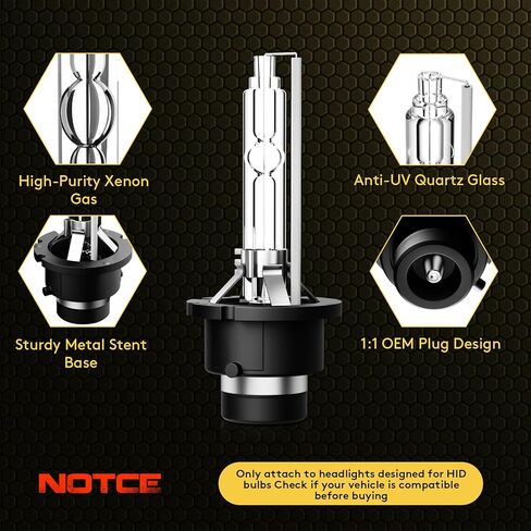 EASY EAGLE D2S HID Headlight Bulb Fit for Acura TL TSX 2004-2015 Low Beam Xenon 6000K Cool White 35W, 2 Packs in Saudi Arabia