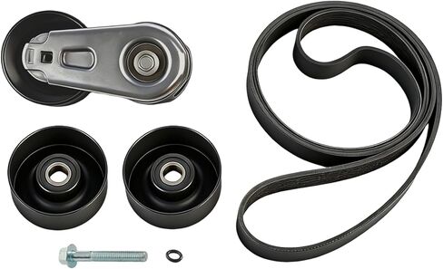 AUCERAMIC Engine Serpentine Belt Drive Kit for 2008-2010 Ford F-250 Super Duty/F-350 Super Duty, 2008 Ford F-450 Super Duty/F-550 Super Duty 6.4L V8 Replace# 90K39051 in Kuwait