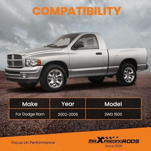 maXpeedingrods 3" Front 1.5" Rear Suspension Lift Kit w/Shocks for Dodge Ram 1500 2WD 2002-2005 Front Coil Spring Rear Lift Block in Kuwait