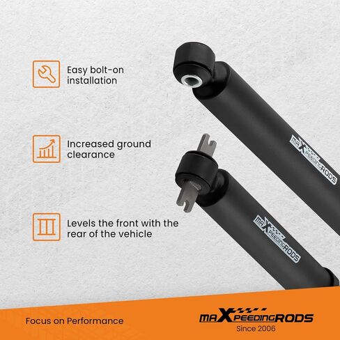 maXpeedingrods 3" Front 1.5" Rear Suspension Lift Kit w/Shocks for Dodge Ram 1500 2WD 2002-2005 Front Coil Spring Rear Lift Block in Kuwait