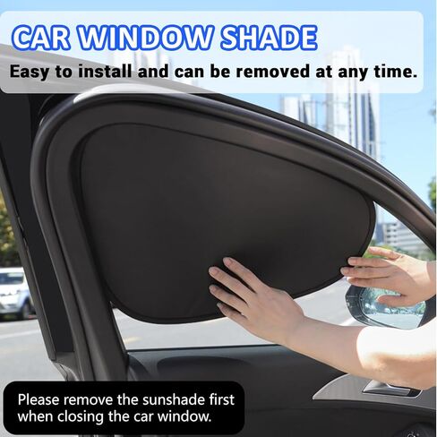 Car Window Shade 4 Pack, Magnetic Sun Blocker with Static Suction, 99% UV Protection, Universal Fit for Sedan MPV SUV Truck, Front and Rear Windows in Saudi Arabia