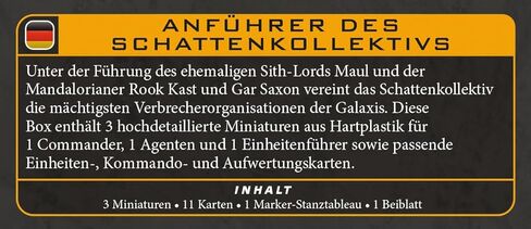 Star Wars: Legion Leaders of the Shadow Collective Expansion - Maul, Gar Saxon & Rook Kast Miniatures with Command & Upgrade Cards, Ages 14+, 2 Players, 3 Hour Playtime in Kuwait