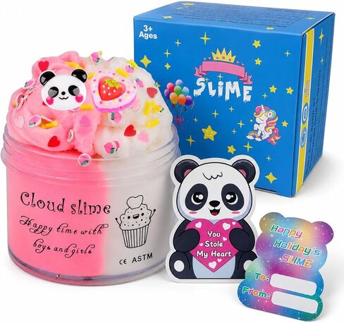Scented Slime Kit with 7 Pack Butter Slimes,Dual Colored Pink Slime Watermelon Charms,Super Soft and Non-Sticky, Stress Relief Toy Party Favors Birthday Gifts for Girls,Ages 4-12 - Party Favors. in Saudi Arabia