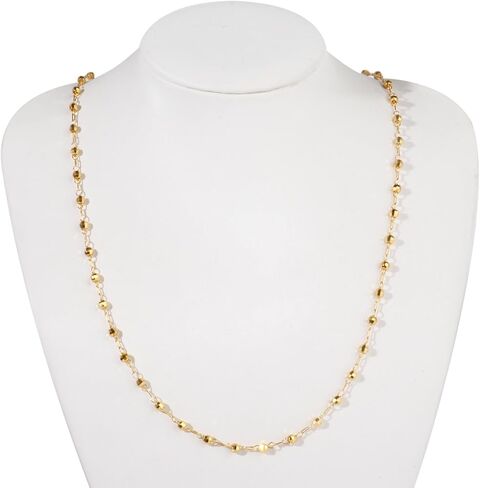 16.5FT Gold Satellite Jewelry Chain Roll, 3.5MM Diamond-Cut Ball Beaded Chain 18K Gold Plated Brass Cable Link Chains Spool Bulk for DIY Jewelry Making in Kuwait