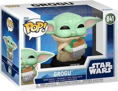 فانكو بوب! حرب النجوم: Mandalorian & Grogu - Grogu مع الطعام - شخصية الفينيل القابلة للتجميع - فكرة هدية - البضائع الرسمية - ألعاب للأطفال والكبار - عشاق الخيال العلمي in Kuwait