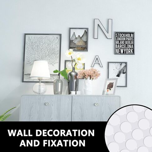 Double Sided Adhesive Dots Mounting Putty Sticky Tack Clear Removable Round Glue Tape for Wall Crafts Festival Party Decorations (320PCS 0.79in) in Saudi Arabia