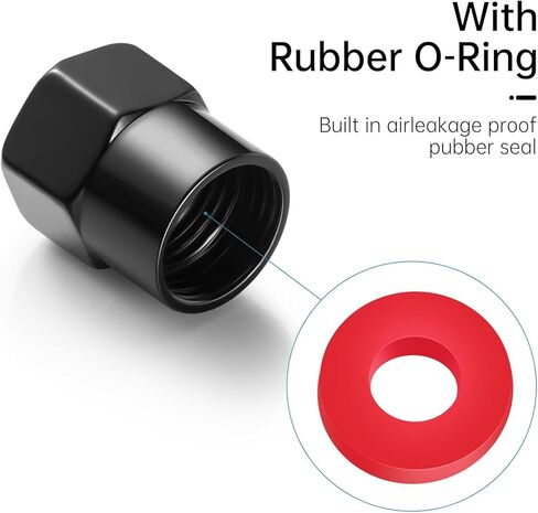 Tire Valve Stem Caps,Compatible for Cadillac Series Stem Cap Universal Car Air Cover Car Accessories for Cars, SUV, Truck, Motorcycles 4pcs Black in Saudi Arabia