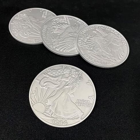 ZQION Jumbo Walking Liberty Half Dollar (7.3cm) Magic Tricks Coin Appearing Magia Magician Close Up Street Illusions Props Accessorie in Saudi Arabia