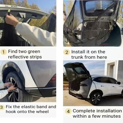 شاشة شبكية للباب الخلفي لسيارة Toyota Highlander XU70 2019-2026، شبكة ناموسية لصندوق السيارة للتهوية وحماية الحشرات وظل الخصوصية in Kuwait