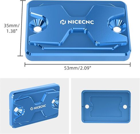 غطاء سائل الفرامل NICECNC متوافق مع Yamaha RAPTOR 700 2013-2026، YFZ450R إصدار خاص 2012-2026، متوافق مع Honda TRX400X 2009-2014، TRX250X 2011-2023، بديل لـ B16-F5852-00-00 أزرق in Kuwait