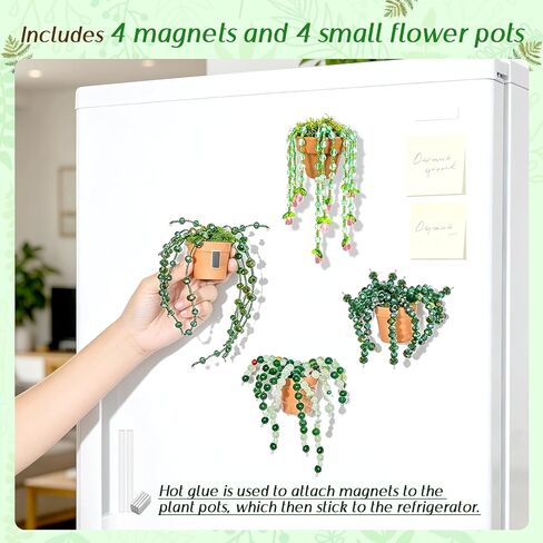 ZYNERY 5600pcs Beaded Plant Kit, Green Glass Beads, with A Full Set of Tools Green Beads Kit Glass for Making Succulent Jewelry and DIY Crafts Fridge Magnets in Kuwait