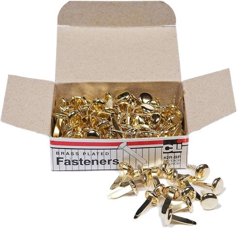 CLN Paper Fasteners 1/2-inch Brass, Box of 100 (CHL2RBP) in Kuwait