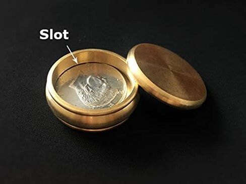 صندوق فتحة بوذا من SUMAG (نصف دولار، نحاس) خدع سحرية ساحر عن قرب أوهام للتحايل دعامة Mentalism عملة تظهر تختفي السحر in Kuwait