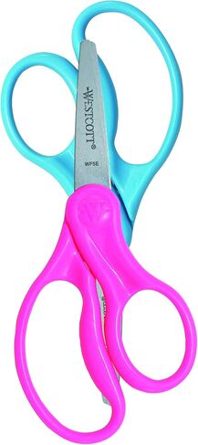 Westcott 12-Pack 6 "مقص للأطفال من سن 8 سنوات فما فوق، للمدرسة والمشروعات الحرفية، لوازم العودة إلى المدرسة للأطفال الكبار، مقابض ناعمة الملمس بألوان متنوعة. in Kuwait