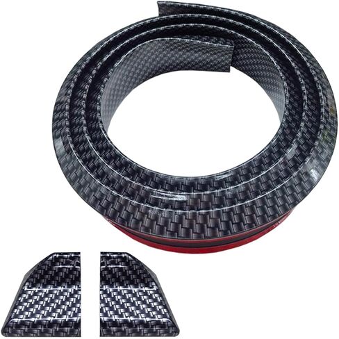 Car Rear Spoiler Roof Lip Kit, 4.9FT Cuttable 3D PVC Car Trunk Spoiler Wing Trim Strip, Universal Auto Exterior Decoration Sticker for Side Skirt, Bumper, Tailgate (SL-Polished) in Saudi Arabia