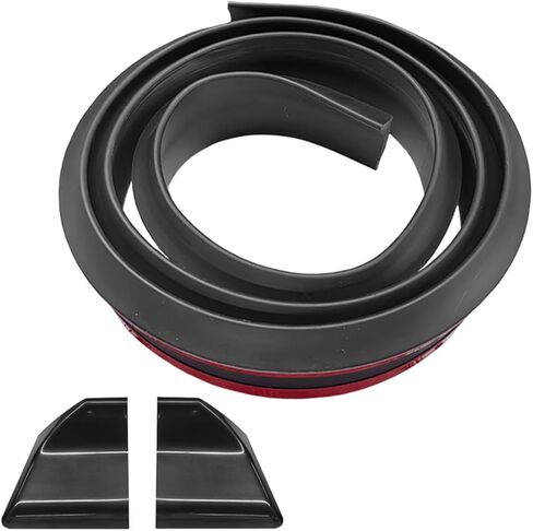 Car Rear Spoiler Roof Lip Kit, 4.9FT Cuttable 3D PVC Car Trunk Spoiler Wing Trim Strip, Universal Auto Exterior Decoration Sticker for Side Skirt, Bumper, Tailgate (SL-Polished) in Saudi Arabia