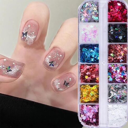 Mixed Shapes Flat-Back Nail Art Rhinestones – Mini Resin & Acrylic Gemstones Assortment, Sparkly Nail Decorations (style1) in Kuwait