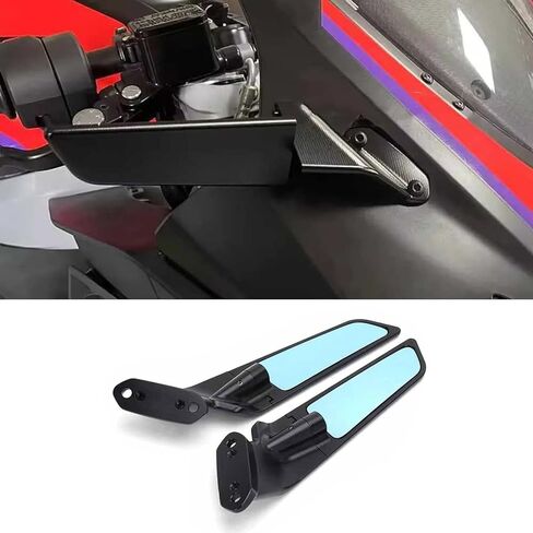 For RS457 rs457 2025 2024 New Motorcycle Stealth Mirrors Accessories Mirrors Sports Adjustable Wing Rear View Mirror in Saudi Arabia
