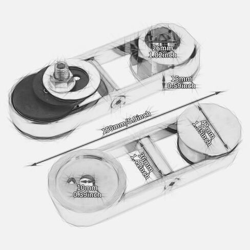 Adjustable Mirror Relocation Brackets Fit for Harley Touring Street Glide FLHX 14-2025 Mirror Mount Extension Kit Chrome in Kuwait