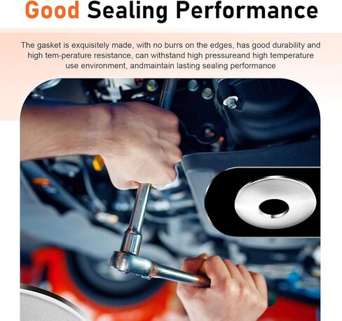 100 PCS Oil Drain Plug Gasket, Copper Aluminum Crush Washer Gaskets Seal Kit, M10 M12 M14 M16 M18 Crush Washer Oil Drain Plug, Universal for Most Cars in Saudi Arabia